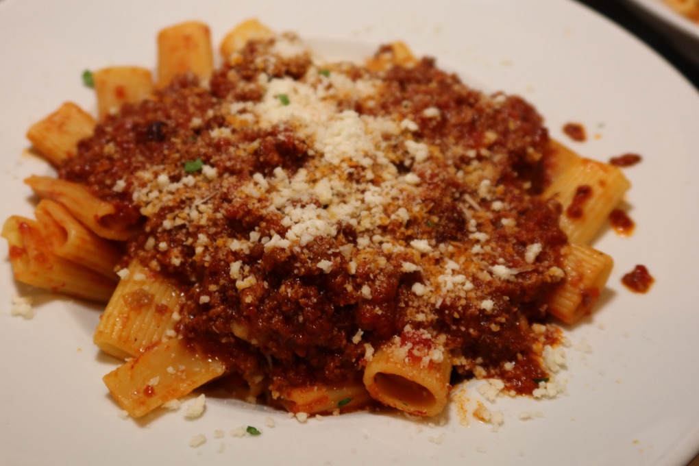 Rigatoni Bolognese — handmade pasta on Lubrano's lunch menu in Wall NJ